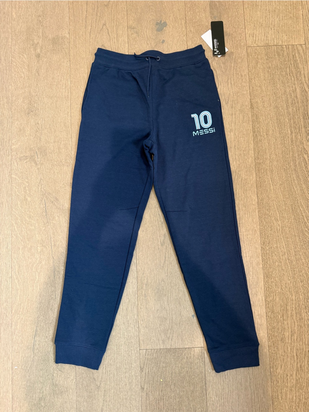 Kids Navy Athletic Joggers with '10 Messi' Detail